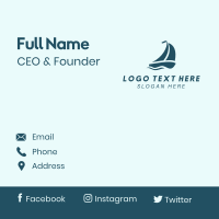 Sea Yacht Sailing Business Card Design