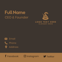 Brown Coiled Snake Business Card Design