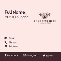 Patriotic Flying Eagle Business Card Design