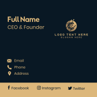 Cryptocurrency Technology Coin Business Card Design
