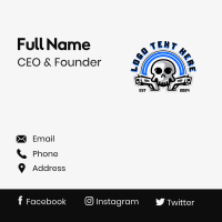 Skull Military Gun Business Card Design