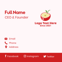 Natural Apple Juice  Business Card Design