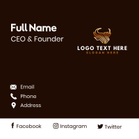Premium Bull Horn Business Card Design