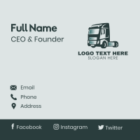 Trucking Logistics Company Business Card Design