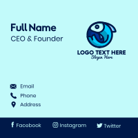 Blue Fish  Circle Business Card Design