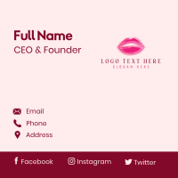 Beauty Lips Cosmetics  Business Card Design