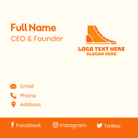 Orange Sneaker Boots Business Card Design