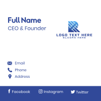 Technological Letter R Business Card Design