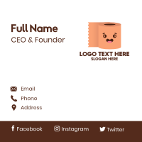 Happy Toilet Roll Business Card Design