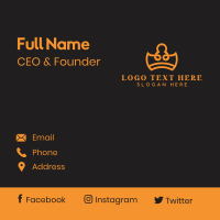 Orange Crown Jewelry Business Card Design