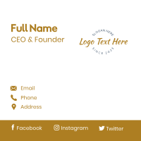 Cursive Brush Wordmark Business Card Design