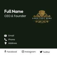 Premium Lion Shield Business Card Design