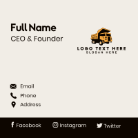 Dump Truck Vehicle Business Card Design