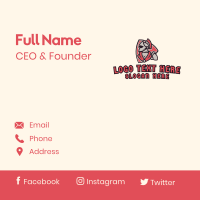 Spartan Warrior Game Character Business Card Design