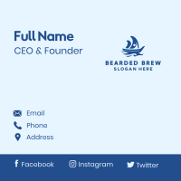 Blue Sailor Boat  Business Card Design