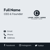 Company Firm Letter C Business Card Design