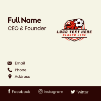 Soccer Shield League Business Card Design