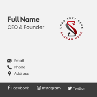 Speed Arrow Letter S  Business Card Design