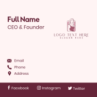 Feminine Beauty Woman Business Card Design