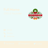 Christmas Holiday Wreath Business Card Design