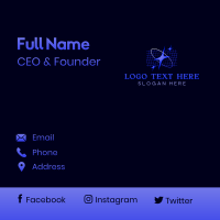 Cyber Y2K Star Business Card Design