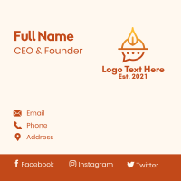 Culinary Chat Messenger Business Card Design