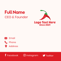 Walking Chili Pepper Business Card Design