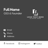 Negative Space Letter L Business Card Design