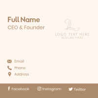 Startup Business Letter L Business Card Design