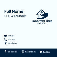 Hand House Real Estate Listing Business Card Design
