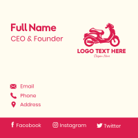 Red Motorcycle Business Card Design