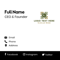 Square Tile Letter Business Card Design