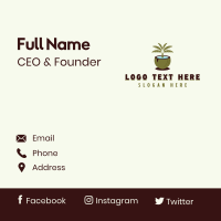 Tropical Coconut Tree Business Card Design