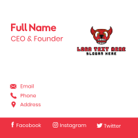 Red Angry Bull Business Card Design