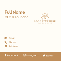 Wellness Candle Lotus Business Card Design