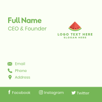 Fresh Watermelon Fruit Business Card Design