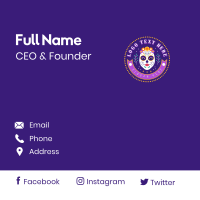 Mexican Catrina Skull Business Card Design