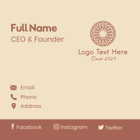 Tribal Aztec Centerpiece  Business Card Design