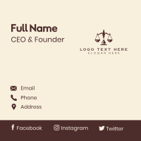 Quill Ink Scale Law Firm Business Card Design