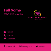 Paper Plane Logistics Business Card Design