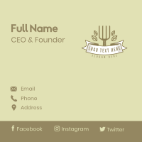 Rustic Gardening Fork Business Card Design