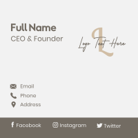 Feminine Letter Business Business Card Design