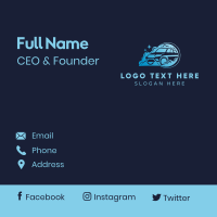 Car Bubbles Washing Business Card Design