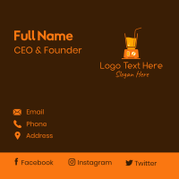 Orange Juice Blender Business Card Design