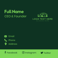 Green Automobile Car  Business Card Design