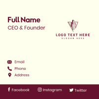 Triangle Tower building Business Card Design