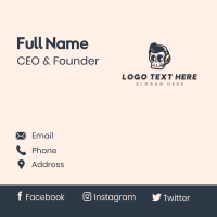 Pompadour Skull Media Business Card Design