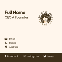 Afro Female Salon Business Card Design