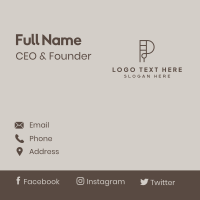 Interior Design Ladder Architect Business Card Design