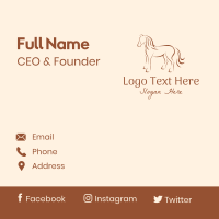 Brown Horse Silhouette Business Card Design